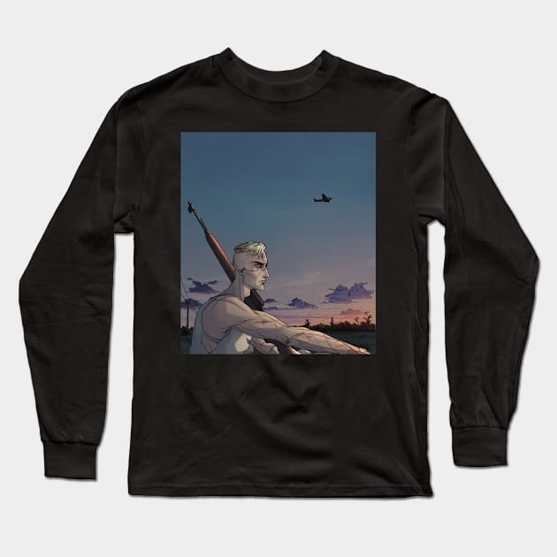 Evening lookout Long Sleeve T-Shirt by Otto von Faust